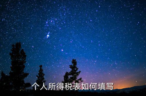個(gè)人所得稅表如何填寫(xiě)，個(gè)稅表怎么填