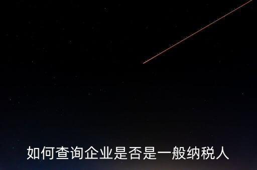 如何查一般納稅人，怎么確認一家單位是不是一般納稅人