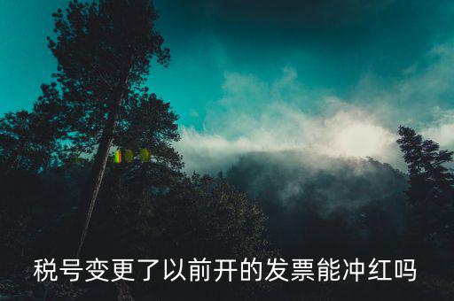 稅號(hào)變更了以前開(kāi)的發(fā)票能沖紅嗎