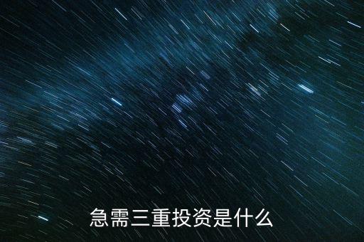 重復(fù)性投資是什么，急需三重投資是什么