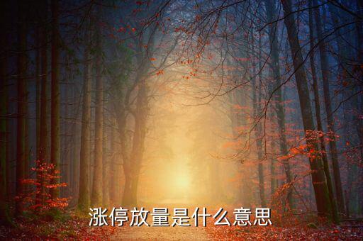 天量漲停意味著什么，放天量的漲停板意味著什么是不是意味著后市一定是一路走低的