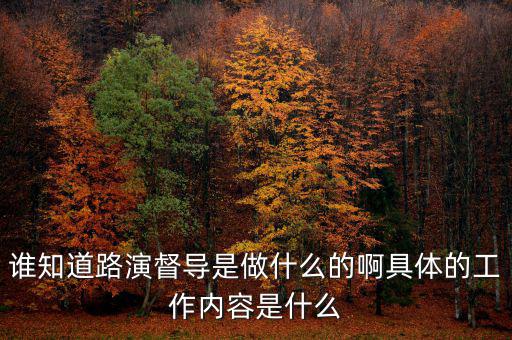 上證路演中心干什么的，誰知道路演督導是做什么的啊具體的工作內(nèi)容是什么