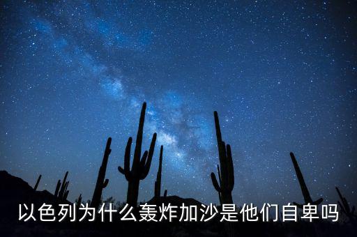 為什么以色列轟炸加沙沒人管，為什么以色列到處侵略他國而沒有人管管他制裁他