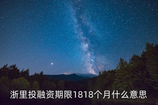 融資期限是什么意思，投資期限與融資期限是不是一個(gè)意思
