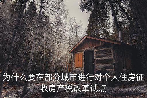 為什么要在部分城市進(jìn)行對個人住房征收房產(chǎn)稅改革試點