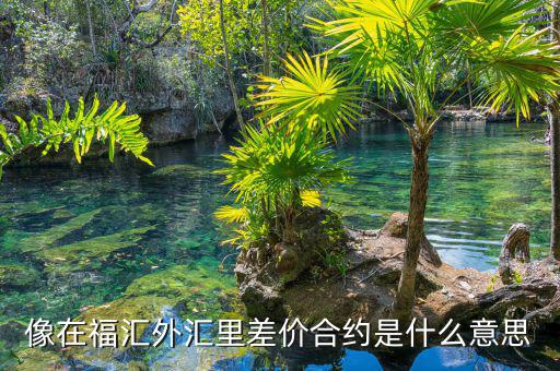 金融市場差價是指什么，像在福匯外匯里差價合約是什么意思