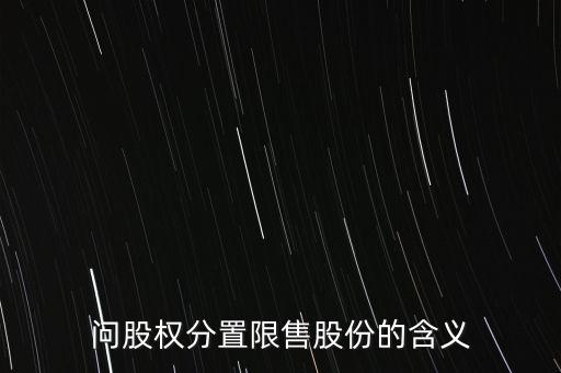 深大通大股東為什么是限售股，問(wèn)股權(quán)分置限售股份的含義