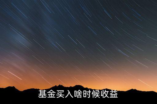 認(rèn)購的基金什么時(shí)候有收益，基金買入啥時(shí)候收益