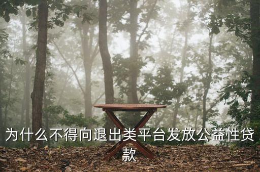 什么是退出類融資平臺，為什么不得向退出類平臺發(fā)放公益性貸款