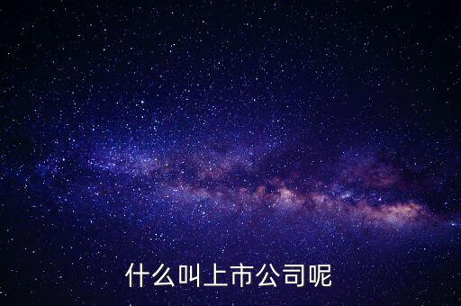 什么是上市公司，什么是上市公司