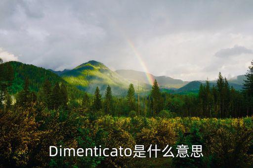 減磅是什么意思，Dimenticato是什么意思