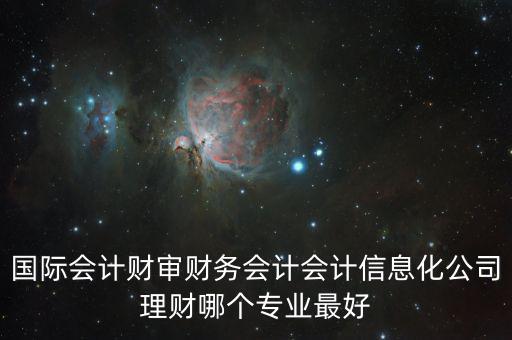 財審會是什么，國際會計財審財務會計會計信息化公司理財哪個專業(yè)最好