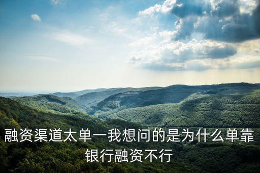 為什么不能單靠銀行融資，中國農(nóng)業(yè)銀行為啥不能簽約融資融券信用擔(dān)保賬戶