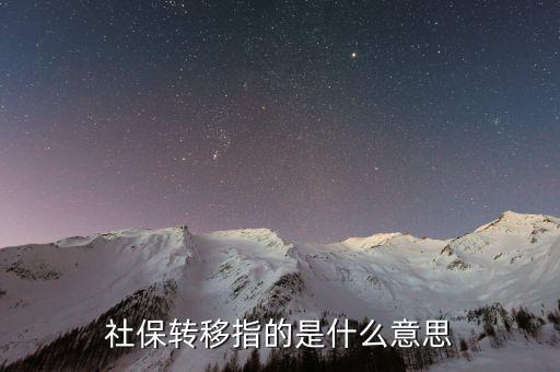 社保轉(zhuǎn)移包括什么，社保轉(zhuǎn)移指的是什么意思