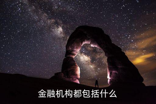 金融機構都包括什么