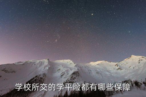 學校所交的學平險都有哪些保障