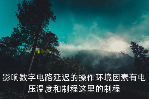 什么是電子制程，影響數(shù)字電路延遲的操作環(huán)境因素有電壓溫度和制程這里的制程