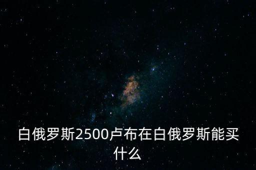 白俄羅斯2500盧布在白俄羅斯能買(mǎi)什么