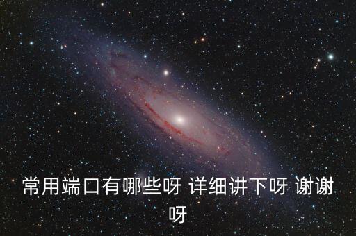 炒股端口都有什么，常用端口有哪些呀 詳細(xì)講下呀 謝謝呀