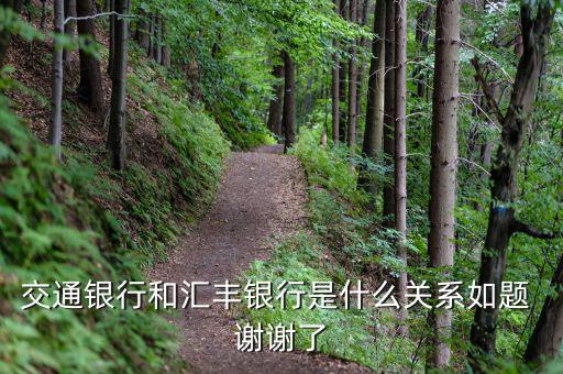 交通銀行和匯豐銀行什么關系，請問 交通銀行與匯豐銀行在業(yè)務上有什么關系嗎