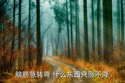 什么商品只跌不漲，什么東西只降不升
