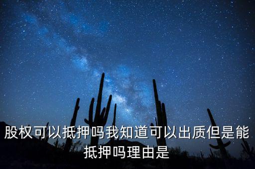 股權(quán)為什么不能抵押，股權(quán)可不可以進(jìn)行抵押