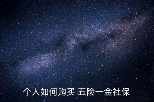 個(gè)人如何購(gòu)買 五險(xiǎn)一金社保