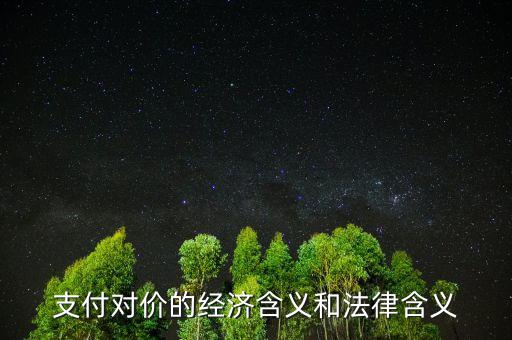 交易對價什么意思，車輛買賣已經(jīng)支付對價什么意思