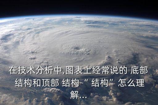 在技術分析中,圖表上經(jīng)常說的 底部 結構和頂部 結構“ 結構”怎么理解...