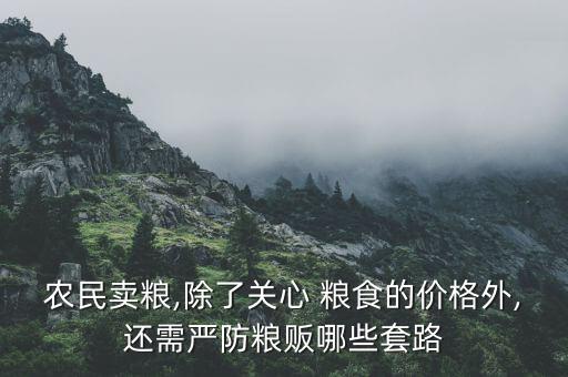 農(nóng)民賣糧,除了關心 糧食的價格外,還需嚴防糧販哪些套路