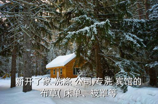 新開(kāi)了家 洗滌 公司,專洗 賓館的布草( 床單、被罩等