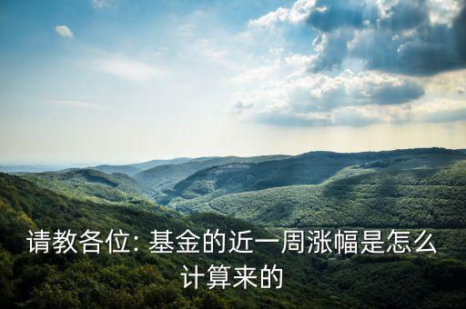 請教各位: 基金的近一周漲幅是怎么計(jì)算來的