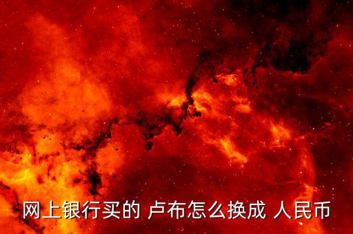 網上銀行買的 盧布怎么換成 人民幣