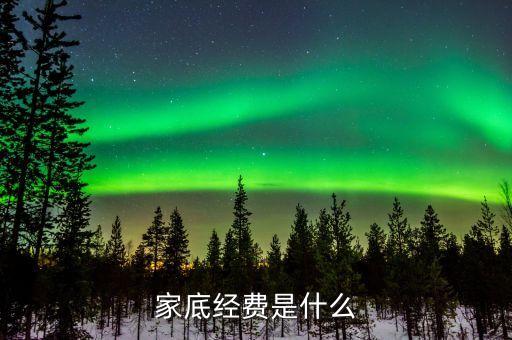 什么叫家底經(jīng)費(fèi)，家底指的是什么