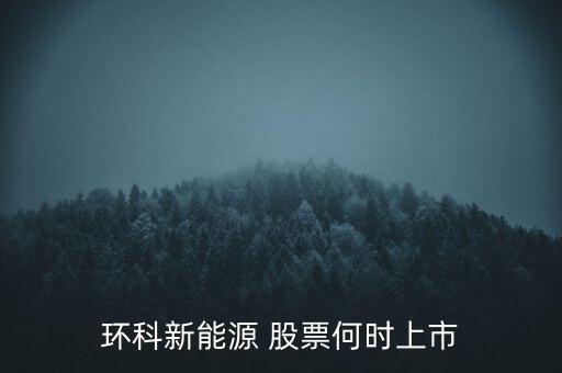 新能源股票什么時(shí)候上市呢，環(huán)科新能源 股票何時(shí)上市