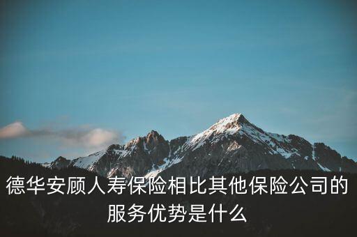 德華安顧人壽保險(xiǎn)相比其他保險(xiǎn)公司的服務(wù)優(yōu)勢是什么