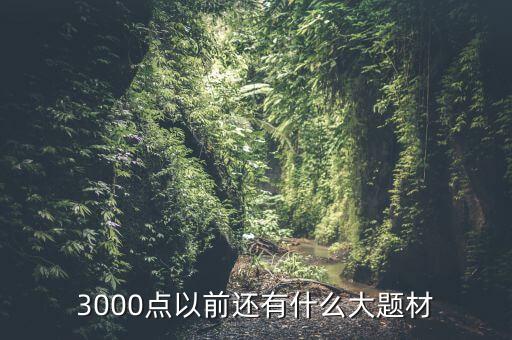 300073有什么題材，3000點以前還有什么大題材