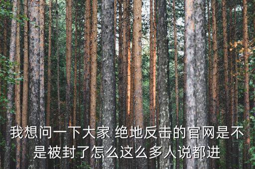 決地online為什么停運，我想問一下大家 絕地反擊的官網(wǎng)是不是被封了怎么這么多人說都進
