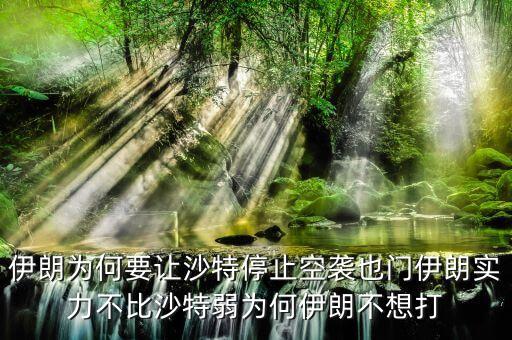 伊朗為什么不和沙特戰(zhàn)爭(zhēng)，伊朗為何要讓沙特停止空襲也門(mén)伊朗實(shí)力不比沙特弱為何伊朗不想打