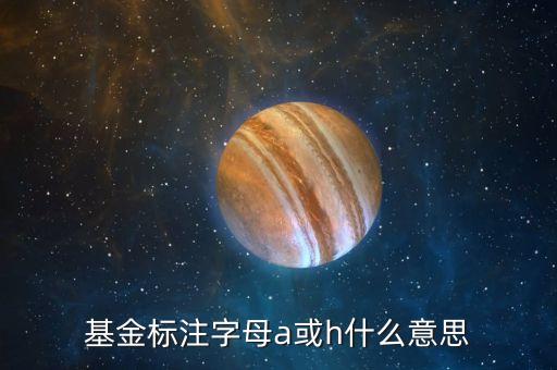 基金中的房地產(chǎn)a卷商a是什么意思，基金標注字母a或h什么意思