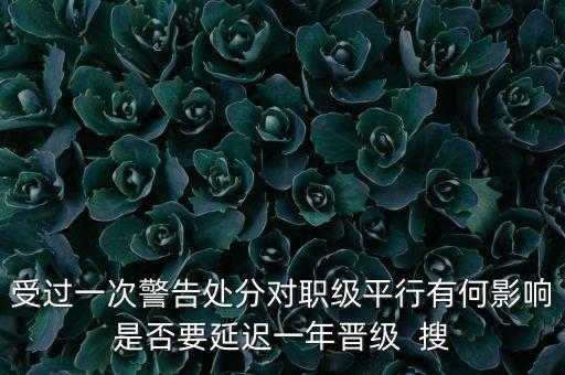 銀行警告處分有什么影響，受過(guò)一次警告處分對(duì)職級(jí)平行有何影響是否要延遲一年晉級(jí)  搜