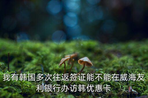 訪韓優(yōu)惠卡有什么作用，我有韓國多次往返簽證能不能在威海友利銀行辦訪韓優(yōu)惠卡
