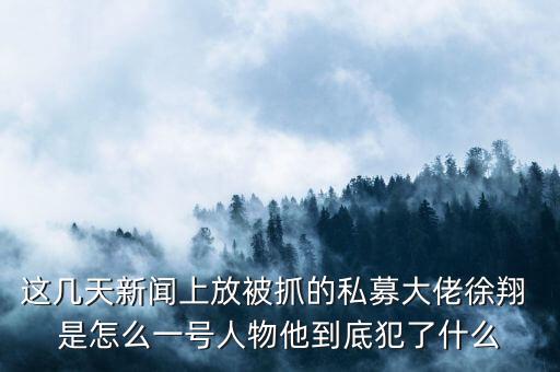 徐翔為什么會抓，澤熙投資徐翔為什么被抓徐翔被抓后私募怎么辦