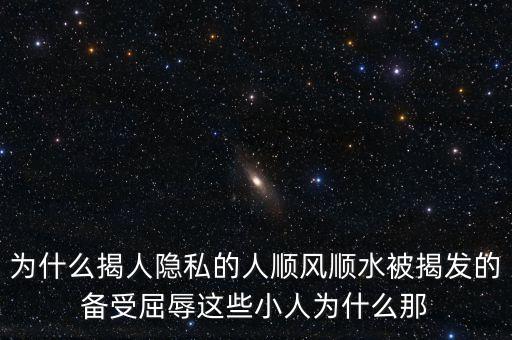 人們?yōu)槭裁赐春尥踅×郑瑸槭裁唇胰穗[私的人順風(fēng)順?biāo)唤野l(fā)的備受屈辱這些小人為什么那