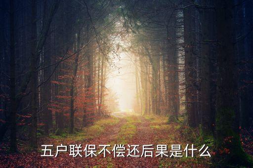 銀行五戶連保有什么后果l，五戶聯(lián)保不償還后果是什么
