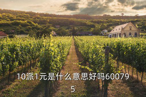 股票十派一是什么意思，股市里的10派1元是什么含義