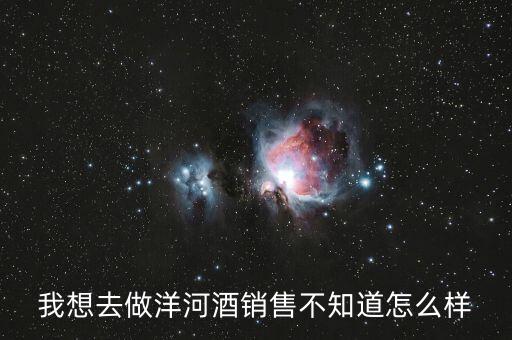 洋河業(yè)務(wù)員做什么，我想去做洋河酒銷售不知道怎么樣