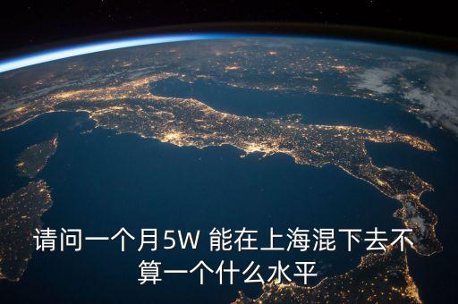 月薪五萬(wàn)上海什么水平，月薪5萬(wàn)在上海算不算高薪