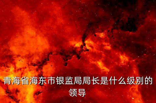 保監(jiān)會主席什么級別，青海省海東市銀監(jiān)局局長是什么級別的領導