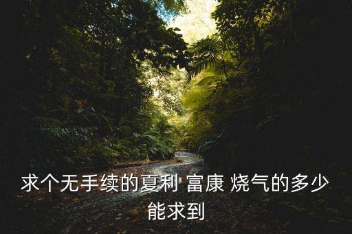 夏利安天然氣管需要什么手續(xù)嗎，求個無手續(xù)的夏利 富康 燒氣的多少能求到